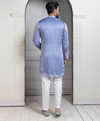 Azure bloom embroidered kurta set 3