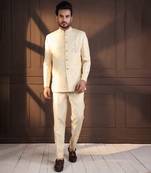 Ivory embellished bandhgala suit