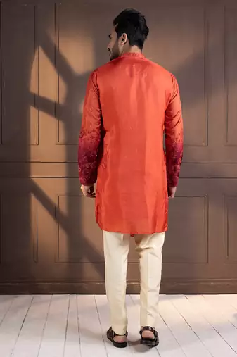 Sunset bloom embroidered kurta set