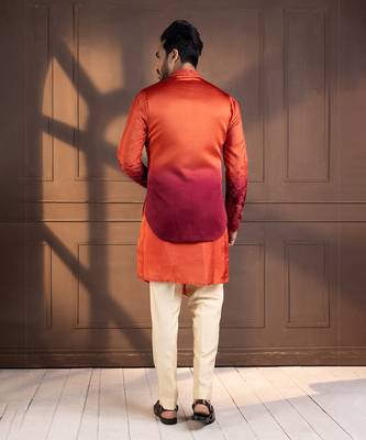 Sunset bloom embroidered nehru and kurta set 3