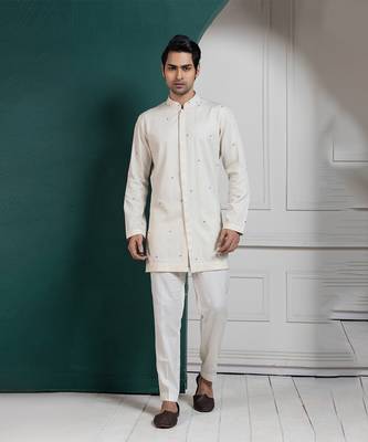 Regal ivory layered kurta set 1