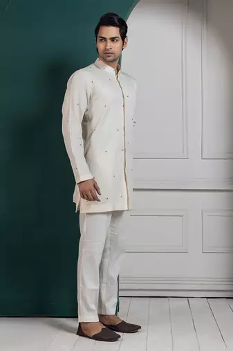Regal ivory layered kurta set