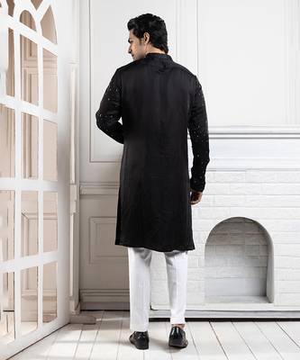 Onyx embroidered kurta set ensemble 4