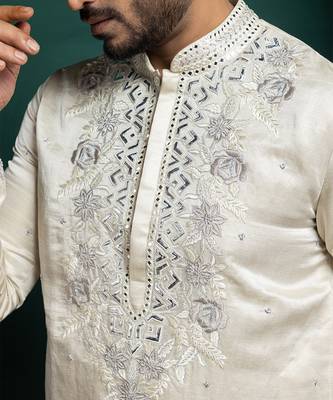 Ivory grace embroidered kurta set 3