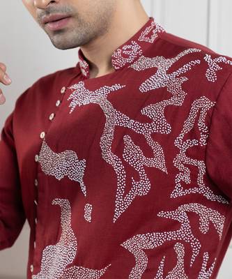 Scarlet vine embroidered kurta set 2