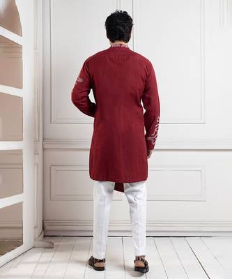 Scarlet vine embroidered kurta set 3