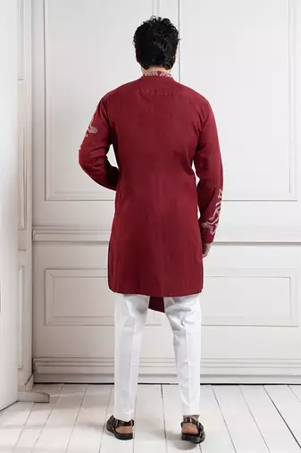 Scarlet vine embroidered kurta set