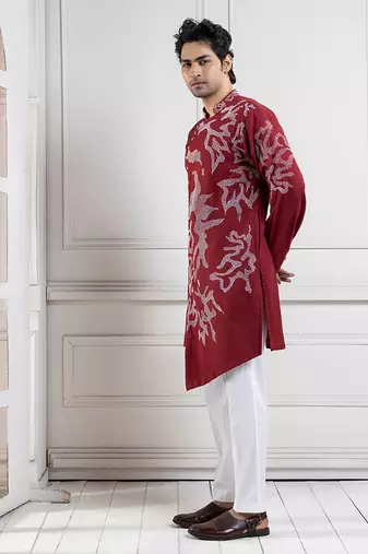 Scarlet vine embroidered kurta set