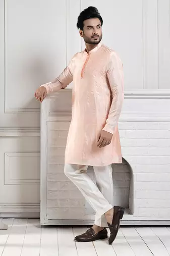 Peach blossom kurta set