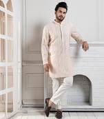 Heritage blush embroidered kurta set