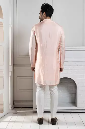 Heritage blush embroidered kurta set