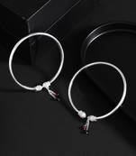 Silver color kids kada anklets 10 to 15 years