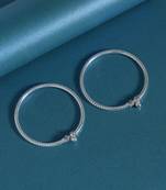 Silver color oxidised kada anklets