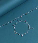 Multi color meena work anklets