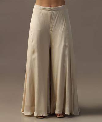 Ivory thread and sequin textured halter sharara set 2