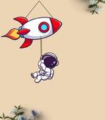 Wooden Astronaut Wall Hanging For Home/Office Decor, Wall Art Print for Living Room(18" Inches)