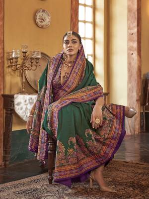 poly viscose art silk paisley print banarasi saree 2