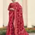 red poly viscose georgette bandhani saree