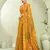 yellow poly viscose georgette banarasi saree