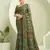 green poly viscose georgette banarasi saree