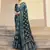 teal poly viscose georgette butta work banarasi saree