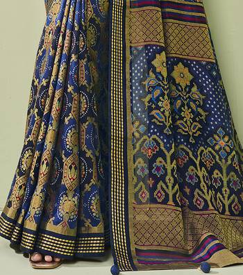blue poly viscose georgette banarasi saree 4