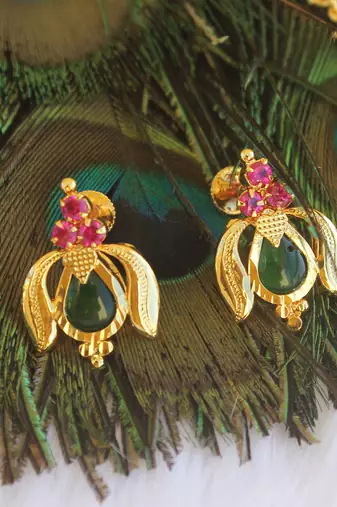 Kerala style palakka choker necklace set