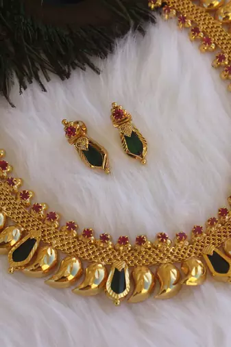 Nagapadam kerala style palakka choker necklace set