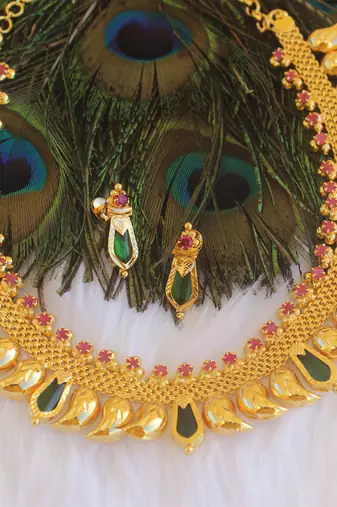 Nagapadam kerala style palakka choker necklace set