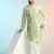 Men green embroidery kurta