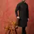 Men black bangalore silk kurta