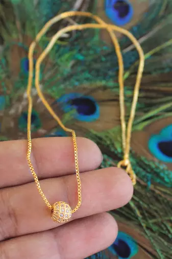 Simple gold plated necklace