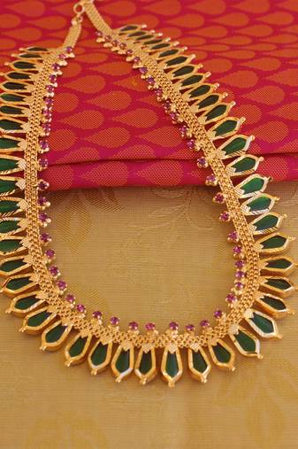 Kerala style nagapadam palakka necklace
