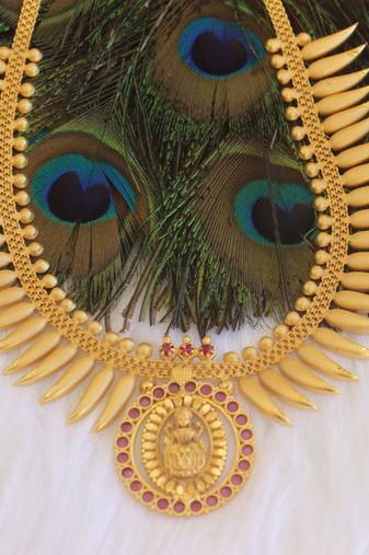 Gold plated lakshmi necklace