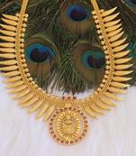 Gold plated lakshmi necklace