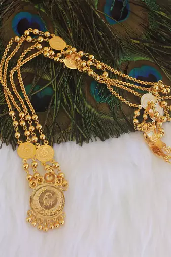 Kerala style kasu coin chain necklace