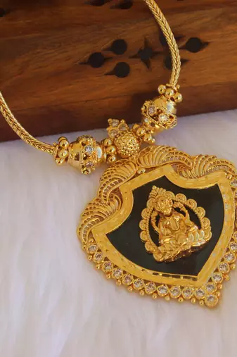 Kerala style lakshmi palakka necklace