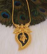 Mango shape krishna palakka necklace