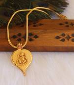Kerala style gold plated ganesha necklace