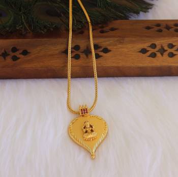 Kerala style gold plated lakshmi necklace 1