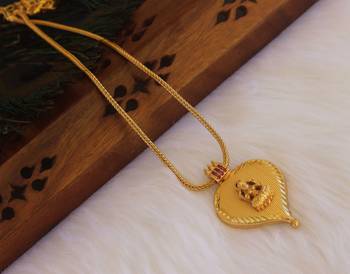 Kerala style gold plated lakshmi necklace 3