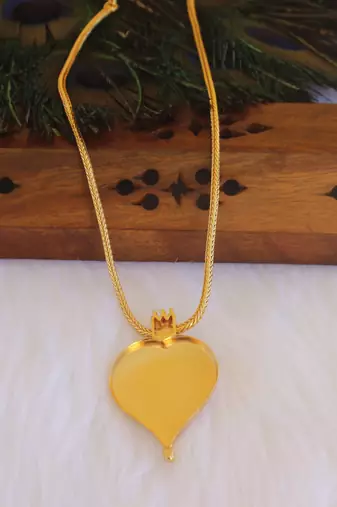 Kerala style gold plated lakshmi necklace