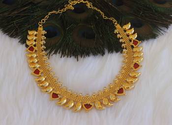 Kerala style gold plated choker necklace 1