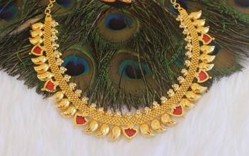 Kerala style gold plated choker necklace 2