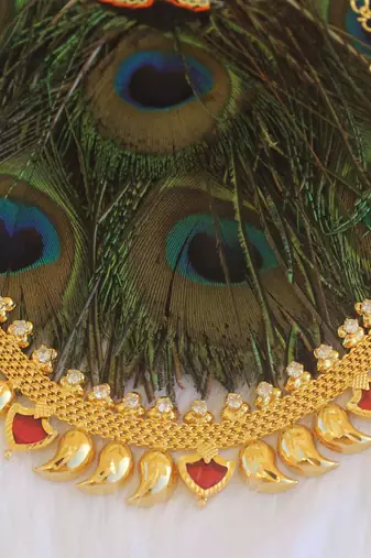 Kerala style gold plated choker necklace