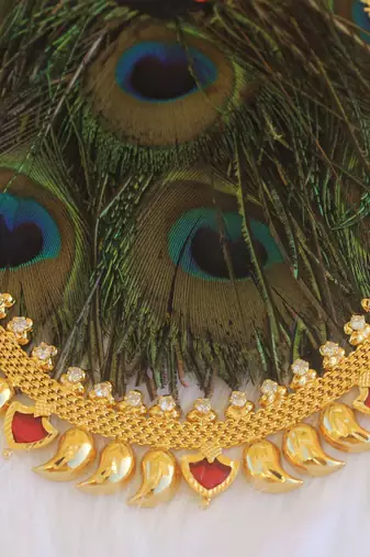 Kerala style gold plated choker necklace