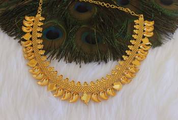 Kerala style gold plated choker necklace 4