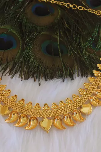Kerala style gold plated choker necklace