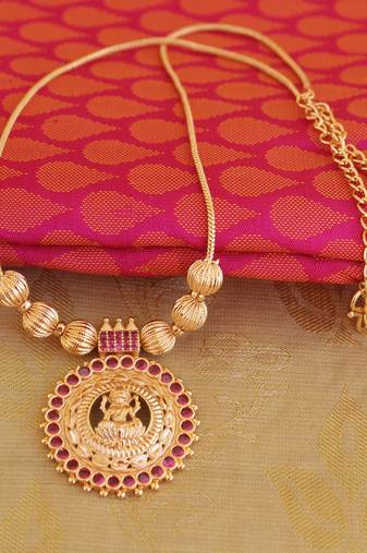 Temple lakshmi kerala style necklace