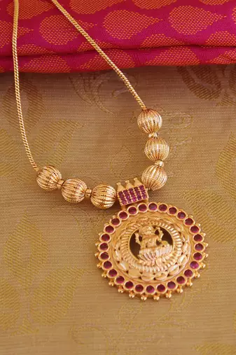 Temple lakshmi kerala style necklace